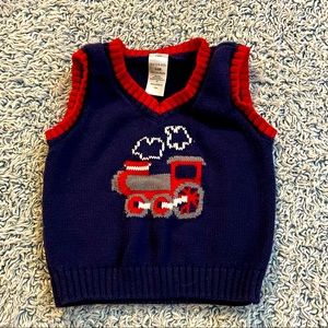 👀 4/$12 Knit Train Sweater Vest